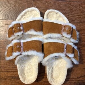 Birkenstock Arizona Shearling-Lined Sandals